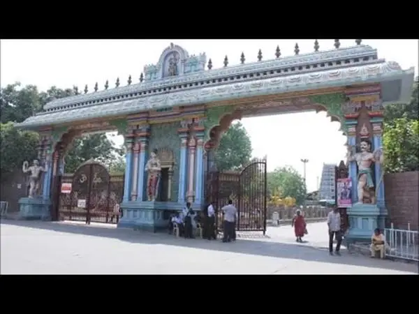 Main entrace of scared Paddamma Temple in Telangana.
